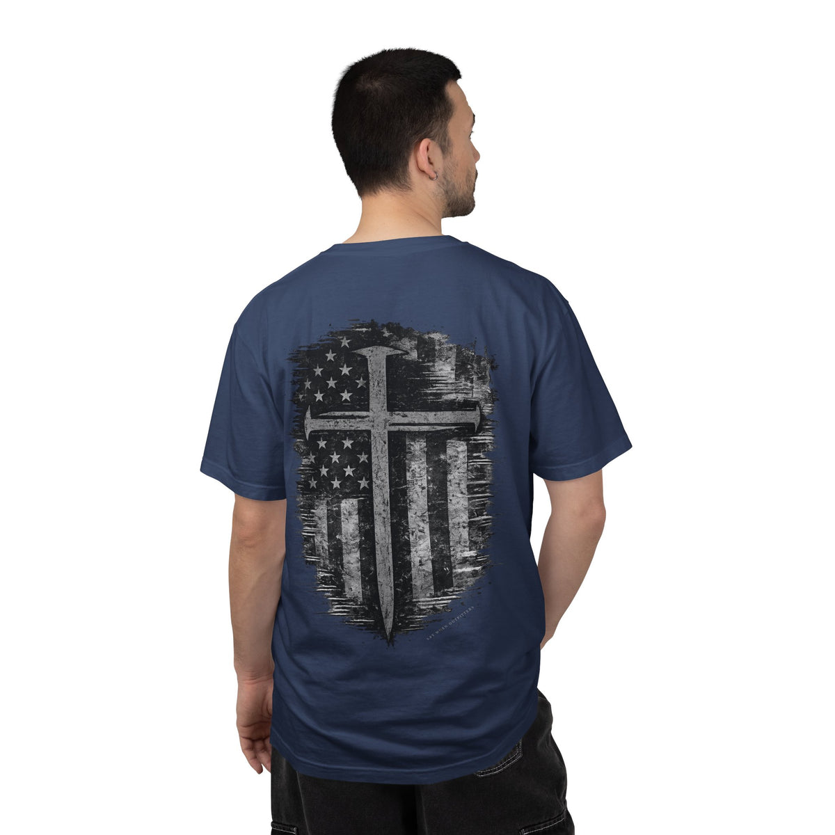 Grace Was Given, Freedom Was Earned | Flag & Cross Tee