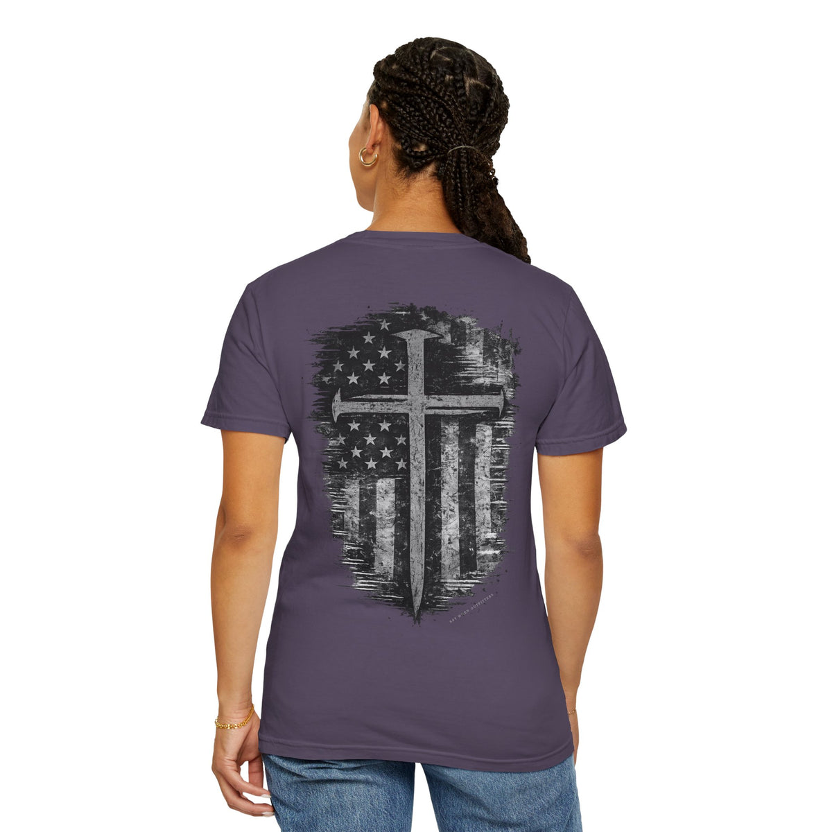 Grace Was Given, Freedom Was Earned | Flag & Cross Tee