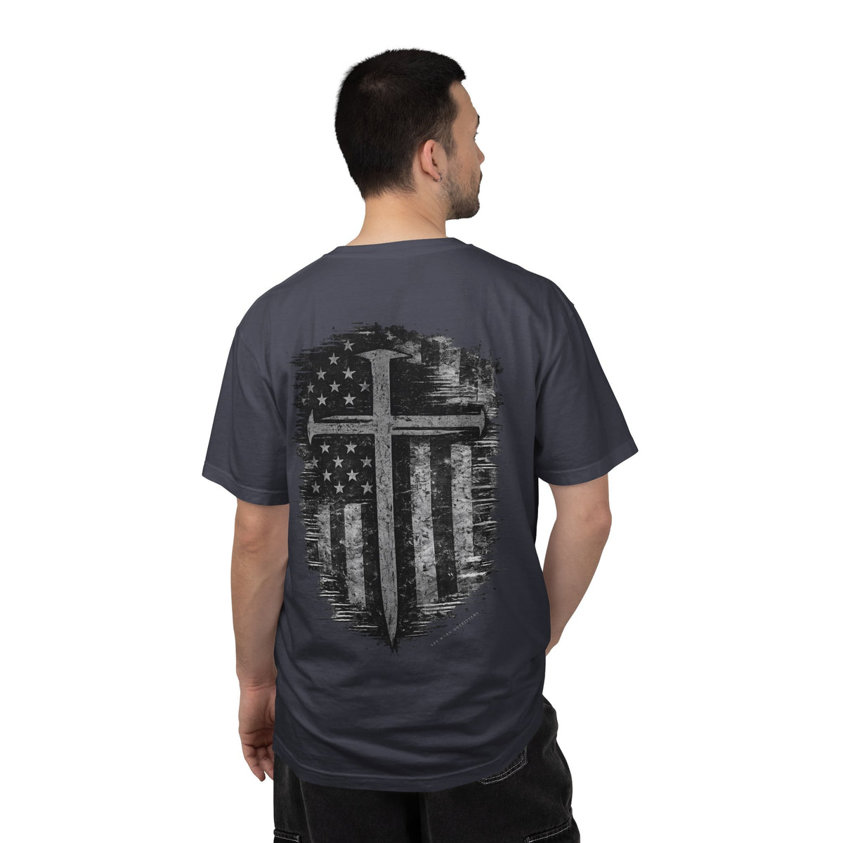 Grace Was Given, Freedom Was Earned | Flag & Cross Tee