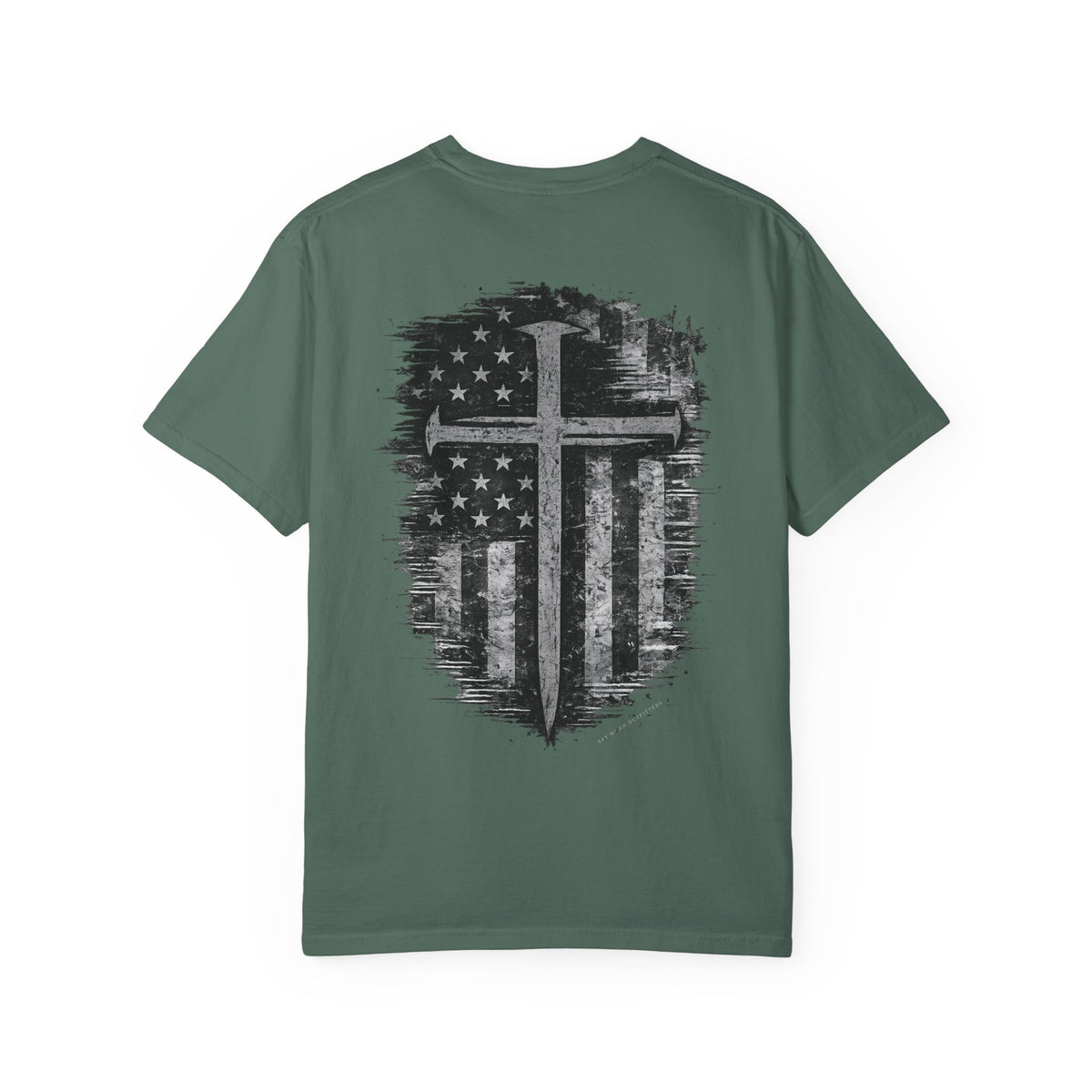 Grace Was Given, Freedom Was Earned | Flag & Cross Tee