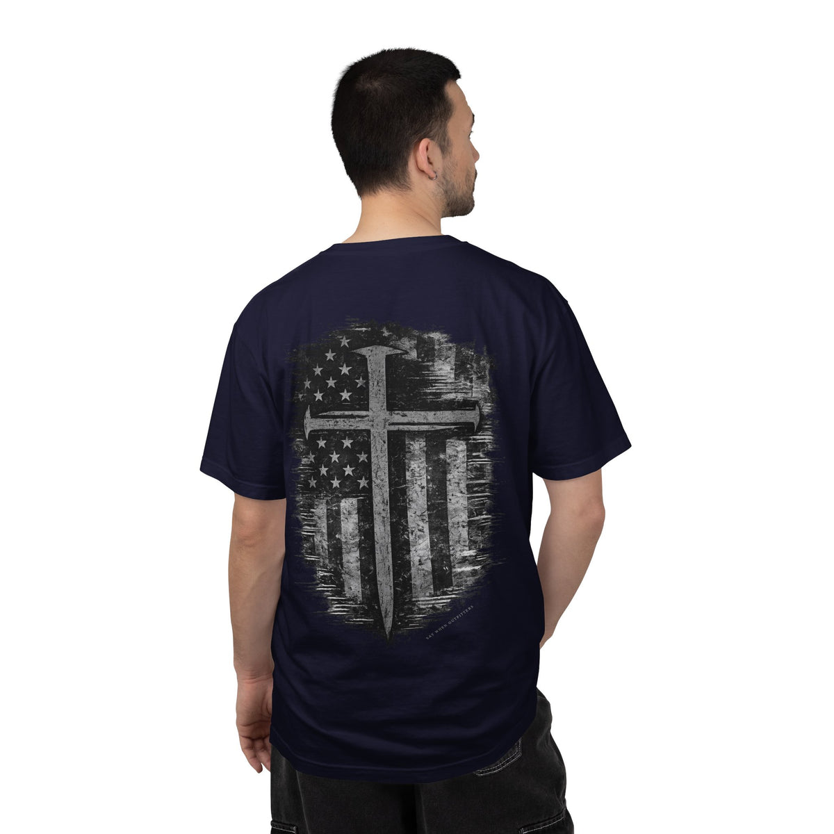 Grace Was Given, Freedom Was Earned | Flag & Cross Tee