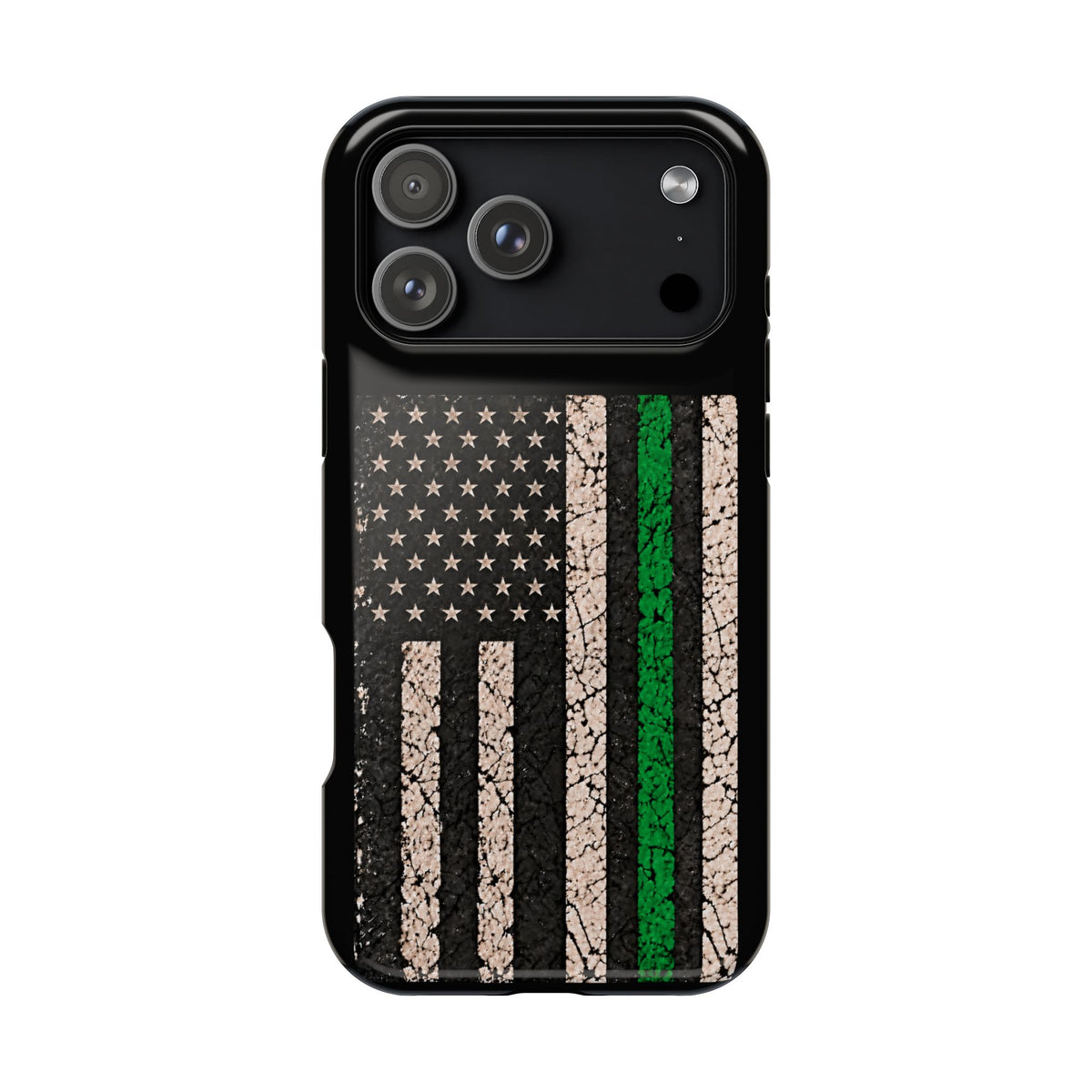 Thin Green Line Distressed Flag Magnetic Tough Case for iPhone 17 & 18 Pro / Pro Max