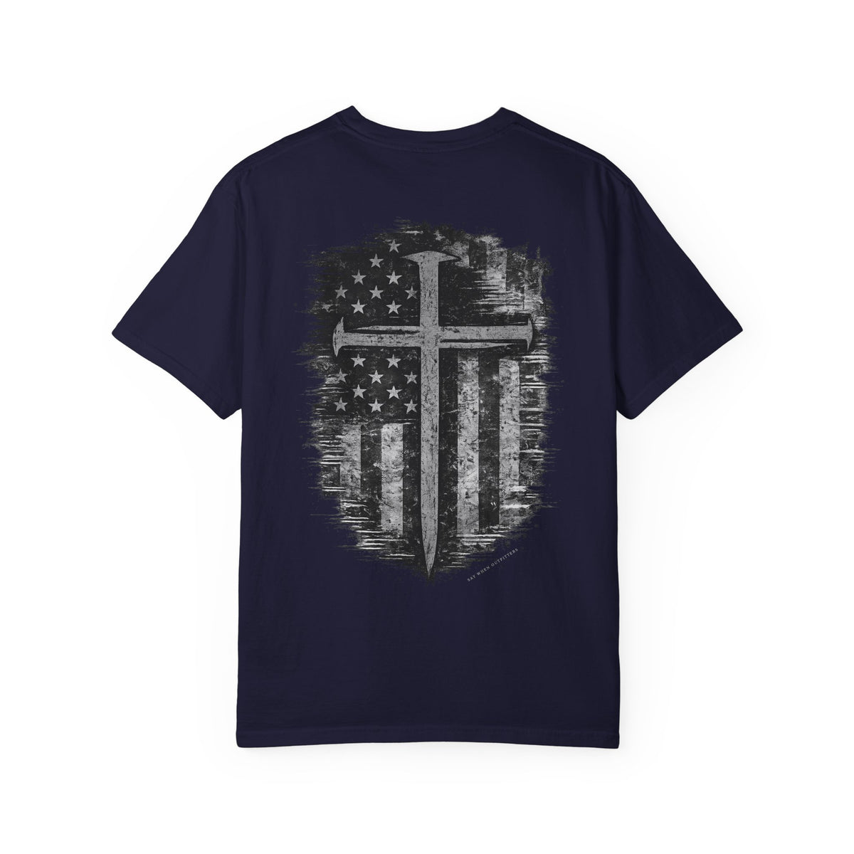 Grace Was Given, Freedom Was Earned | Flag & Cross Tee