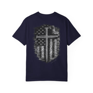 Grace Was Given, Freedom Was Earned | Flag & Cross Tee