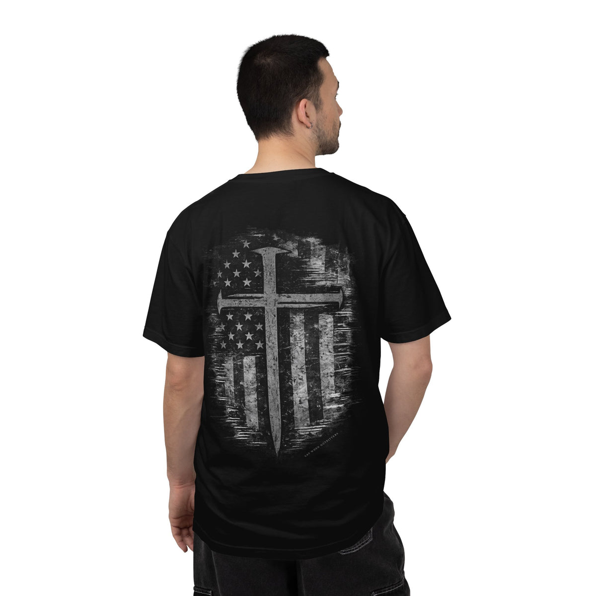 Grace Was Given, Freedom Was Earned | Flag & Cross Tee