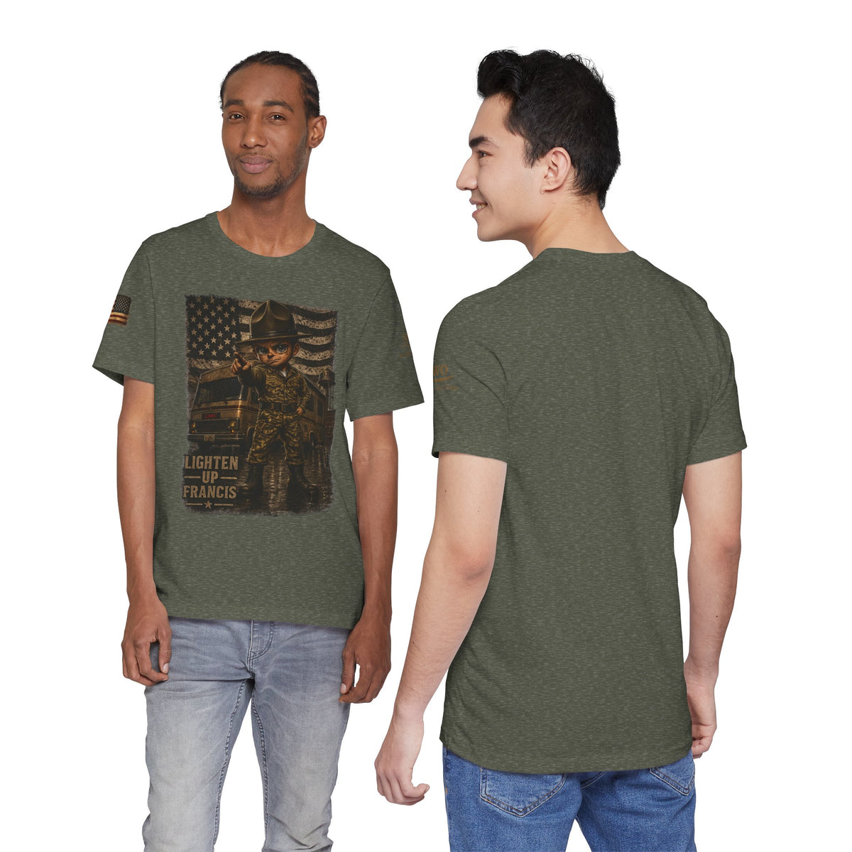 American Grunge T-Shirt — "Lighten Up Francis" Patriotic Graphic