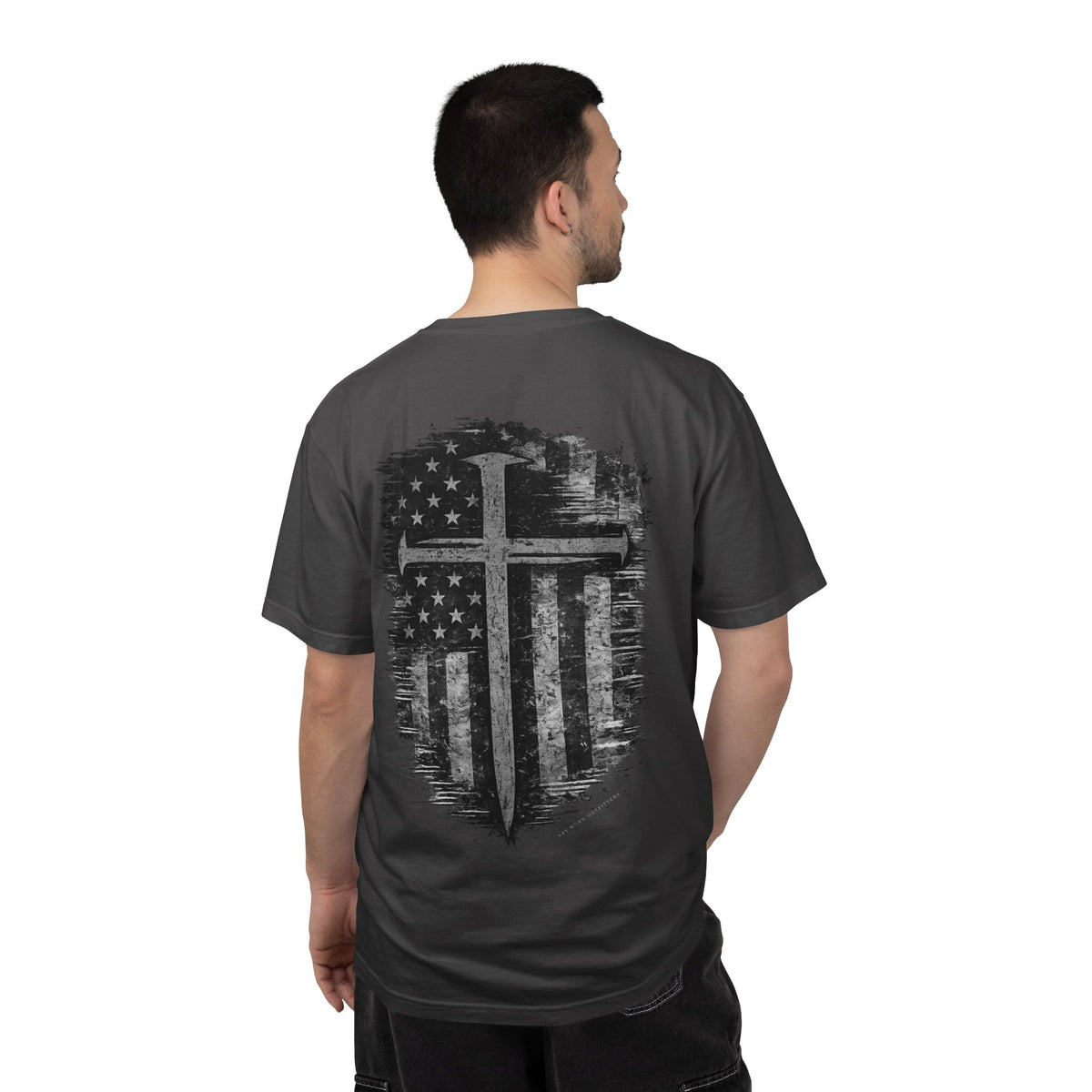 Grace Was Given, Freedom Was Earned | Flag & Cross Tee