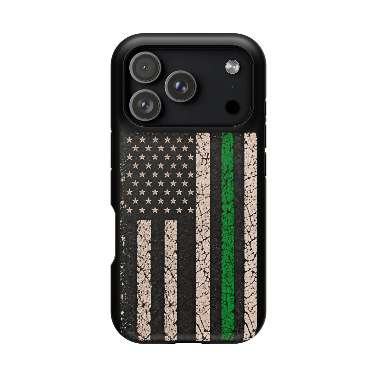Thin Green Line Distressed Flag Magnetic Tough Case for iPhone 17 & 18 Pro / Pro Max