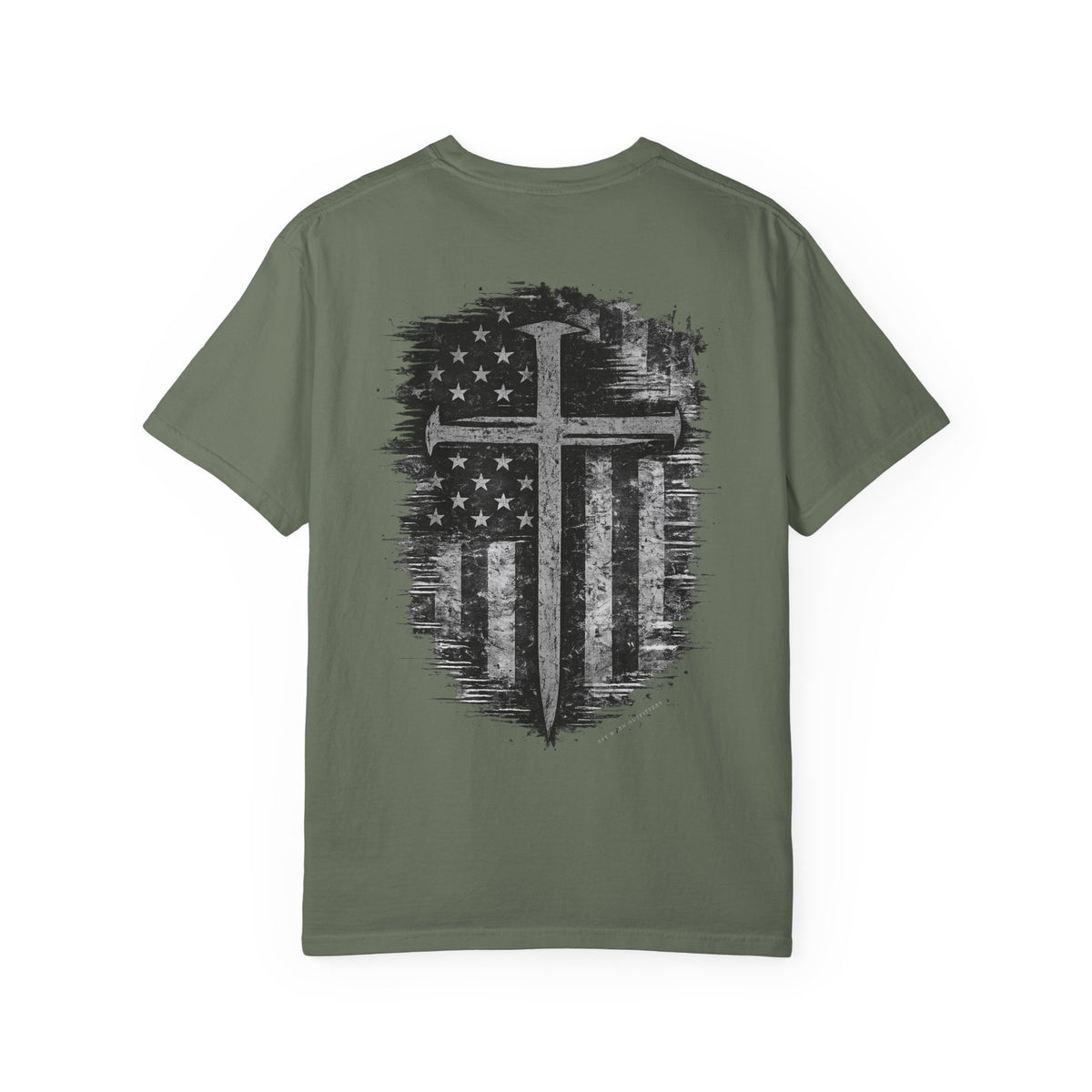 Grace Was Given, Freedom Was Earned | Flag & Cross Tee