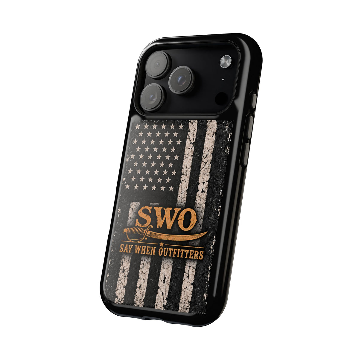 SWO Distressed American Flag Magnetic Tough Case for iPhone 18 Pro
