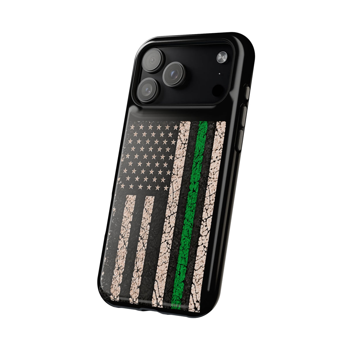 Thin Green Line Distressed Flag Magnetic Tough Case for iPhone 17 & 18 Pro / Pro Max