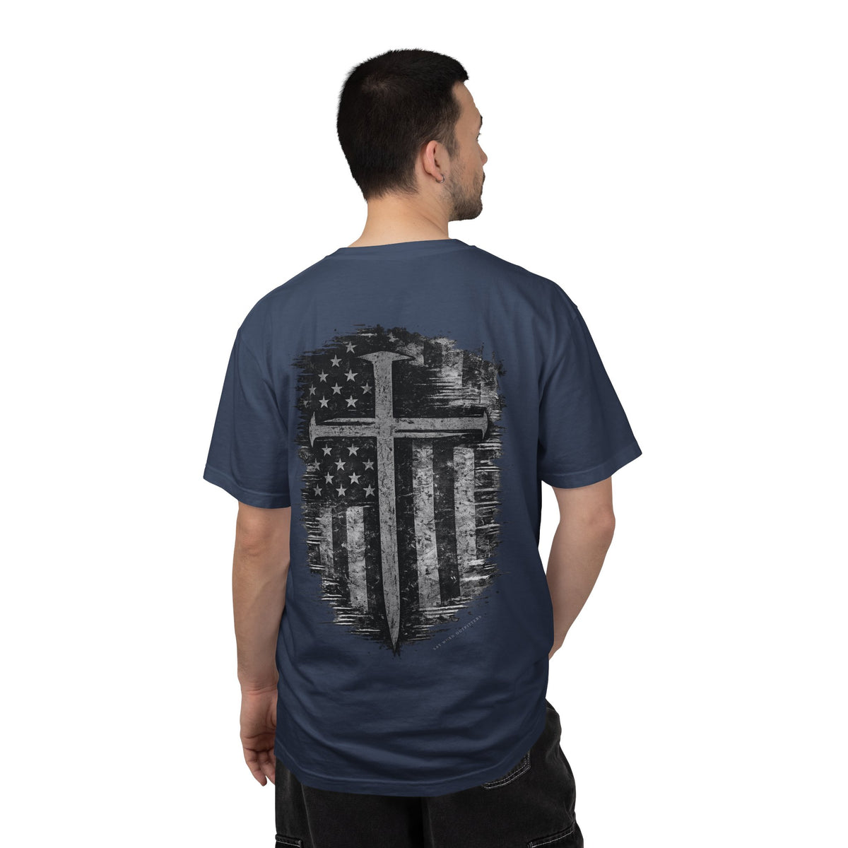 Grace Was Given, Freedom Was Earned | Flag & Cross Tee