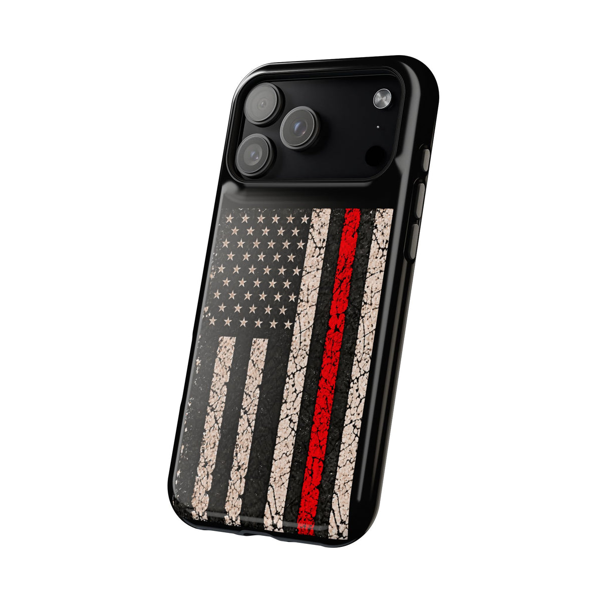 Thin Red Line Distressed Flag Magnetic Tough Case for iPhone 17 & 18 Pro / Pro Max