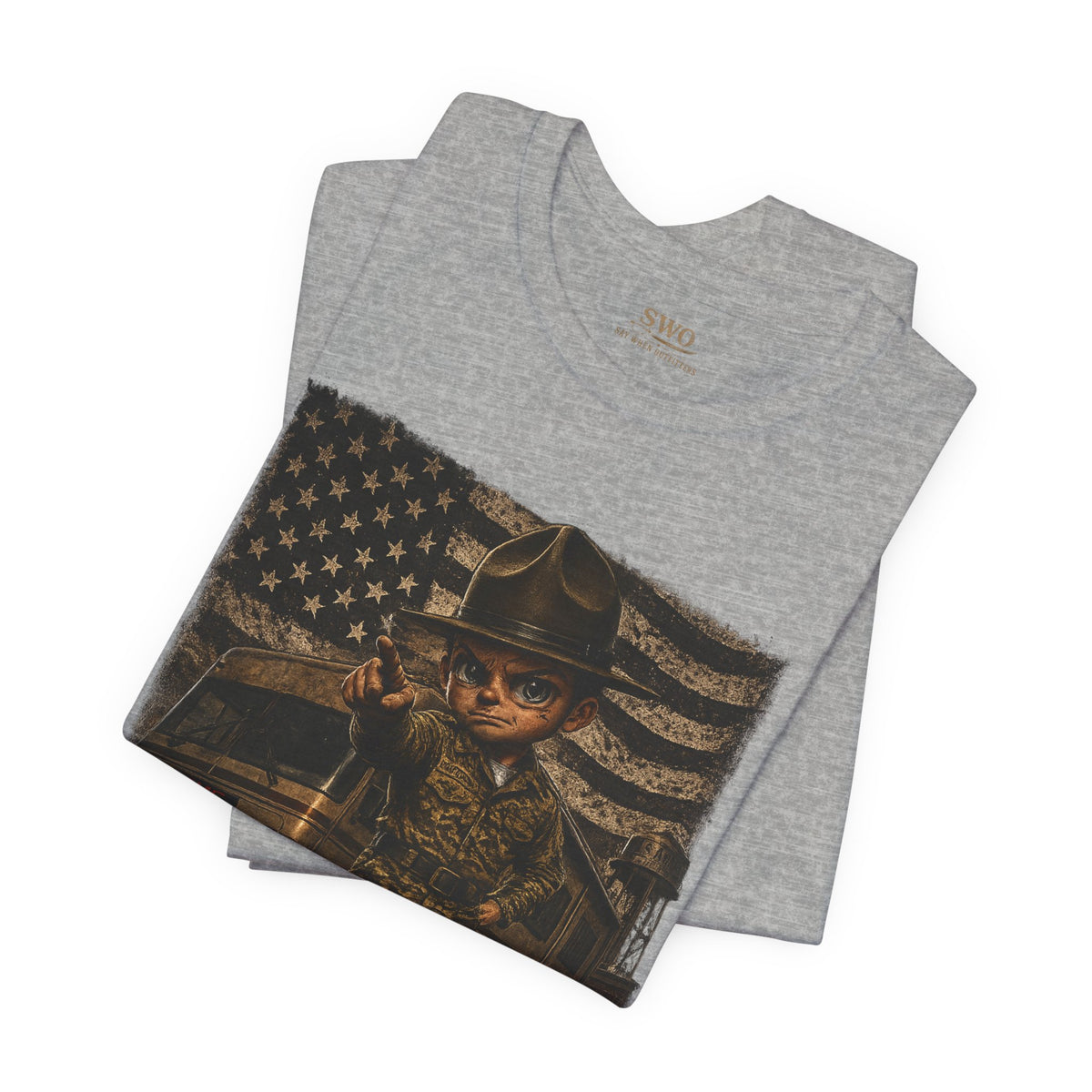 American Grunge T-Shirt — "Lighten Up Francis" Patriotic Graphic
