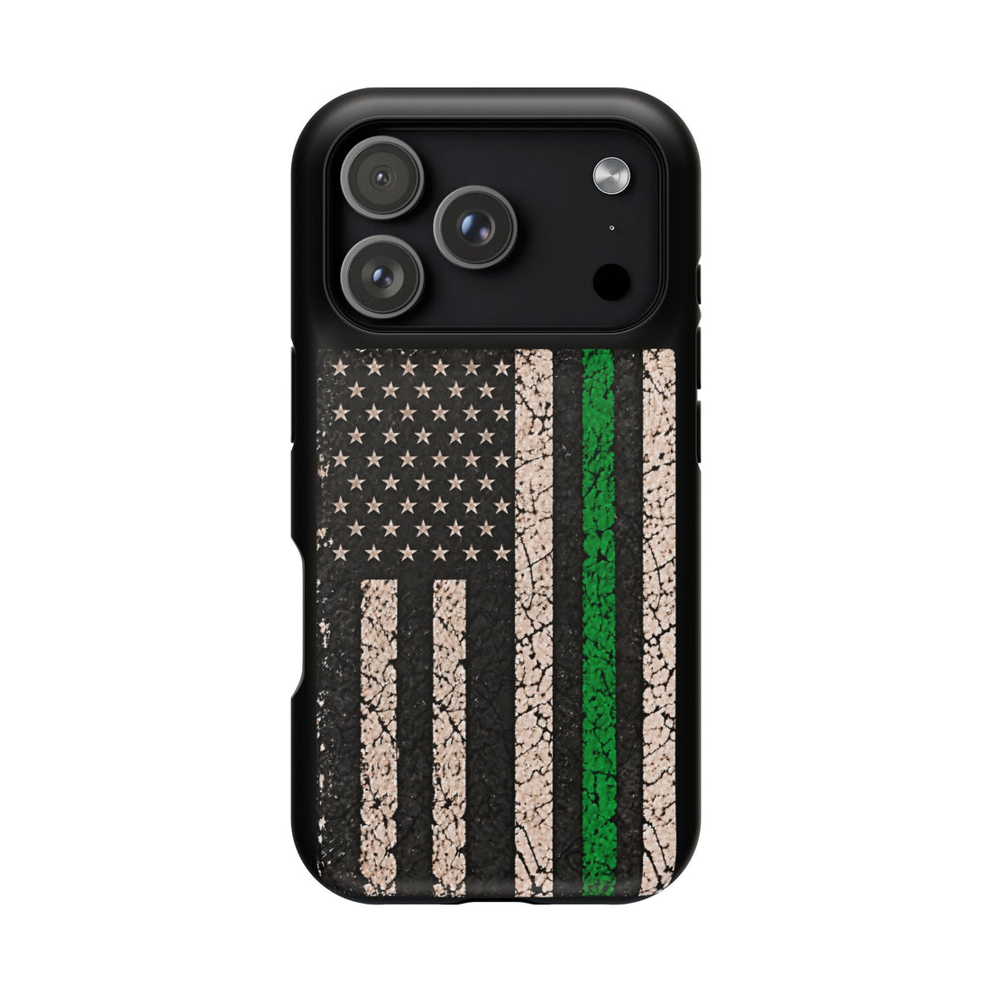 Thin Green Line Distressed Flag Magnetic Tough Case for iPhone 17 & 18 Pro / Pro Max