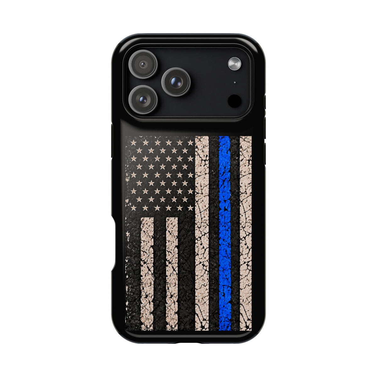 Back the Blue Distressed Flag Magnetic Tough Case for iPhone 17 & 18 Pro / Pro Max