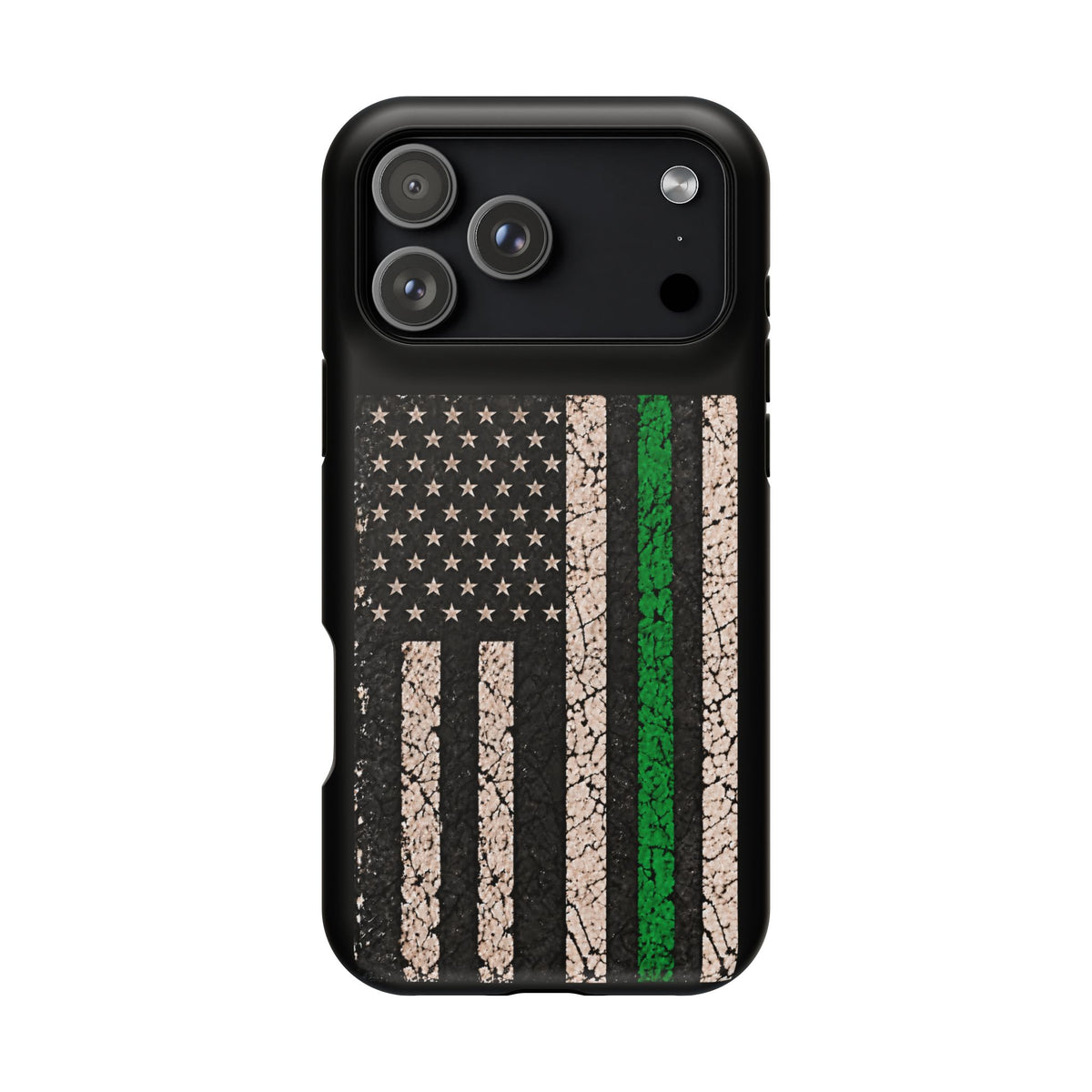 Thin Green Line Distressed Flag Magnetic Tough Case for iPhone 17 & 18 Pro / Pro Max