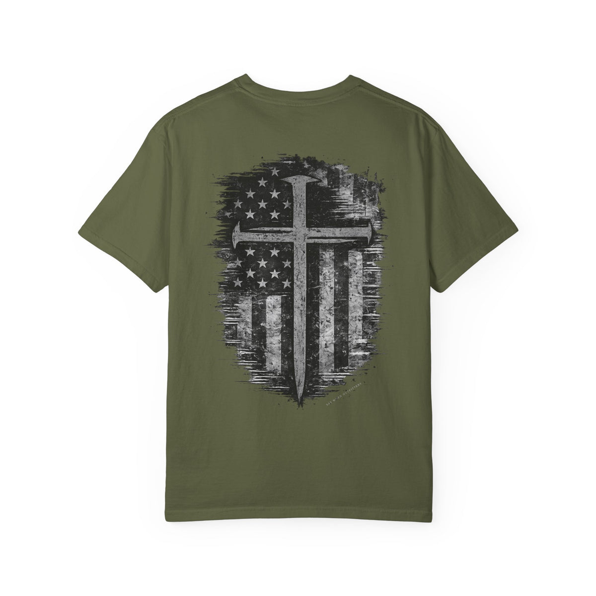 Grace Was Given, Freedom Was Earned | Flag & Cross Tee