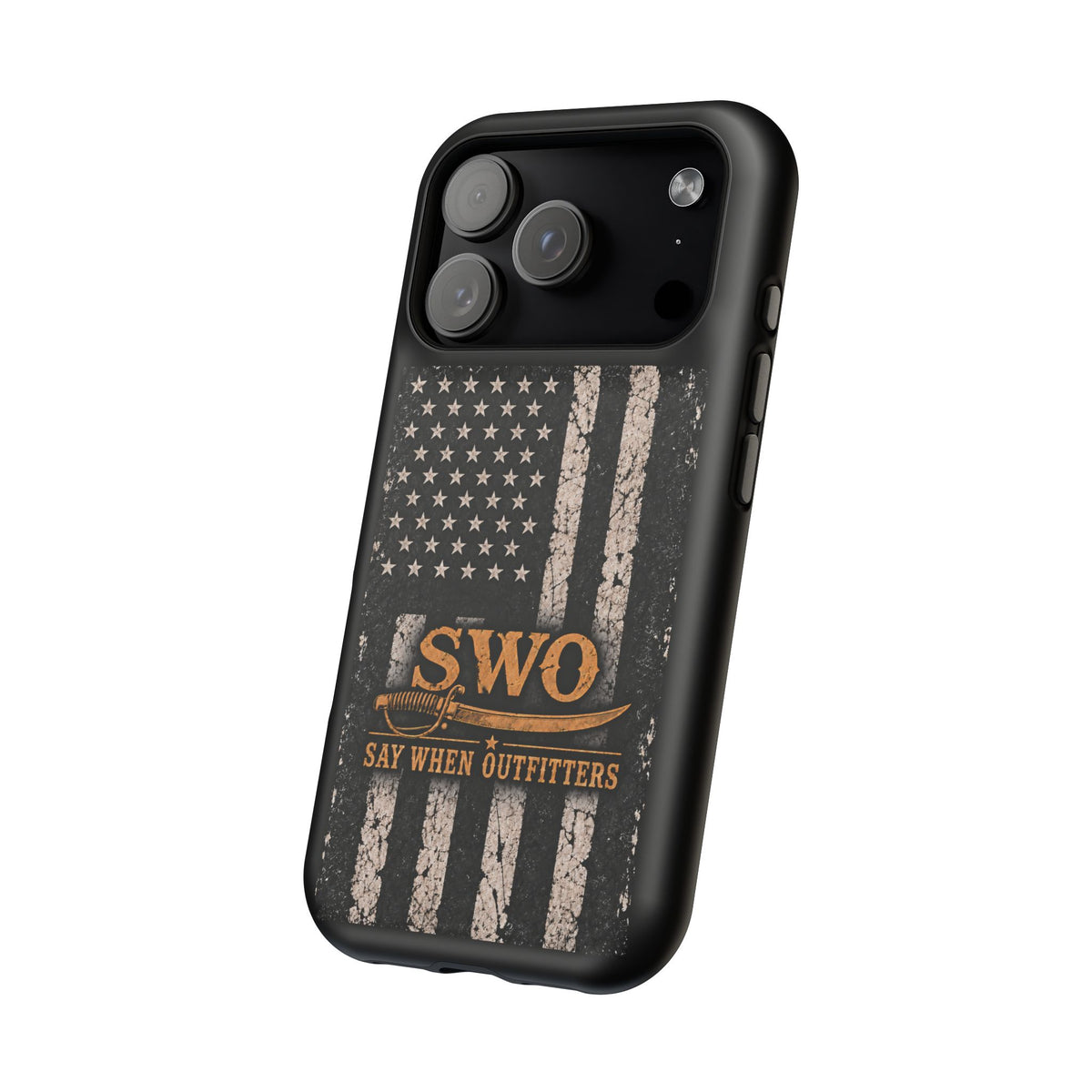 SWO Distressed American Flag Magnetic Tough Case for iPhone 18 Pro