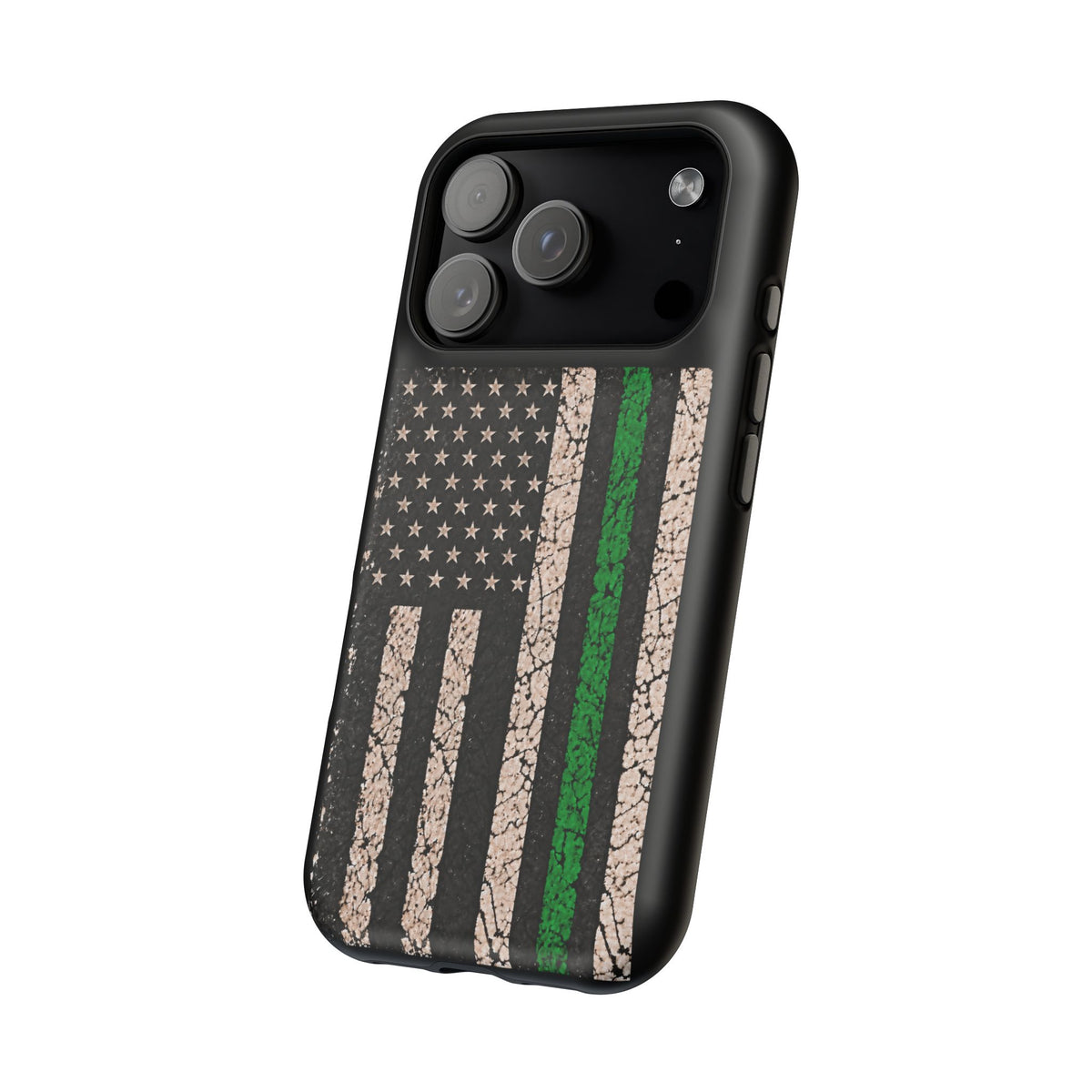 Thin Green Line Distressed Flag Magnetic Tough Case for iPhone 17 & 18 Pro / Pro Max